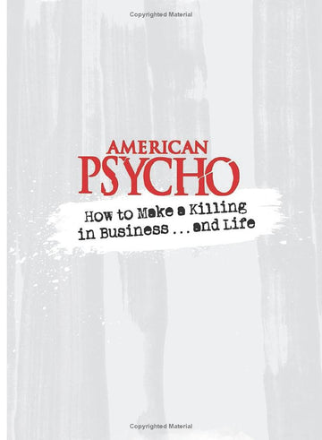 Book cover of 'American Psycho' with red text on a white background